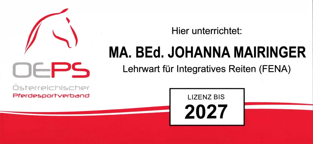 Lehrwart für Integratives Reiten FENA